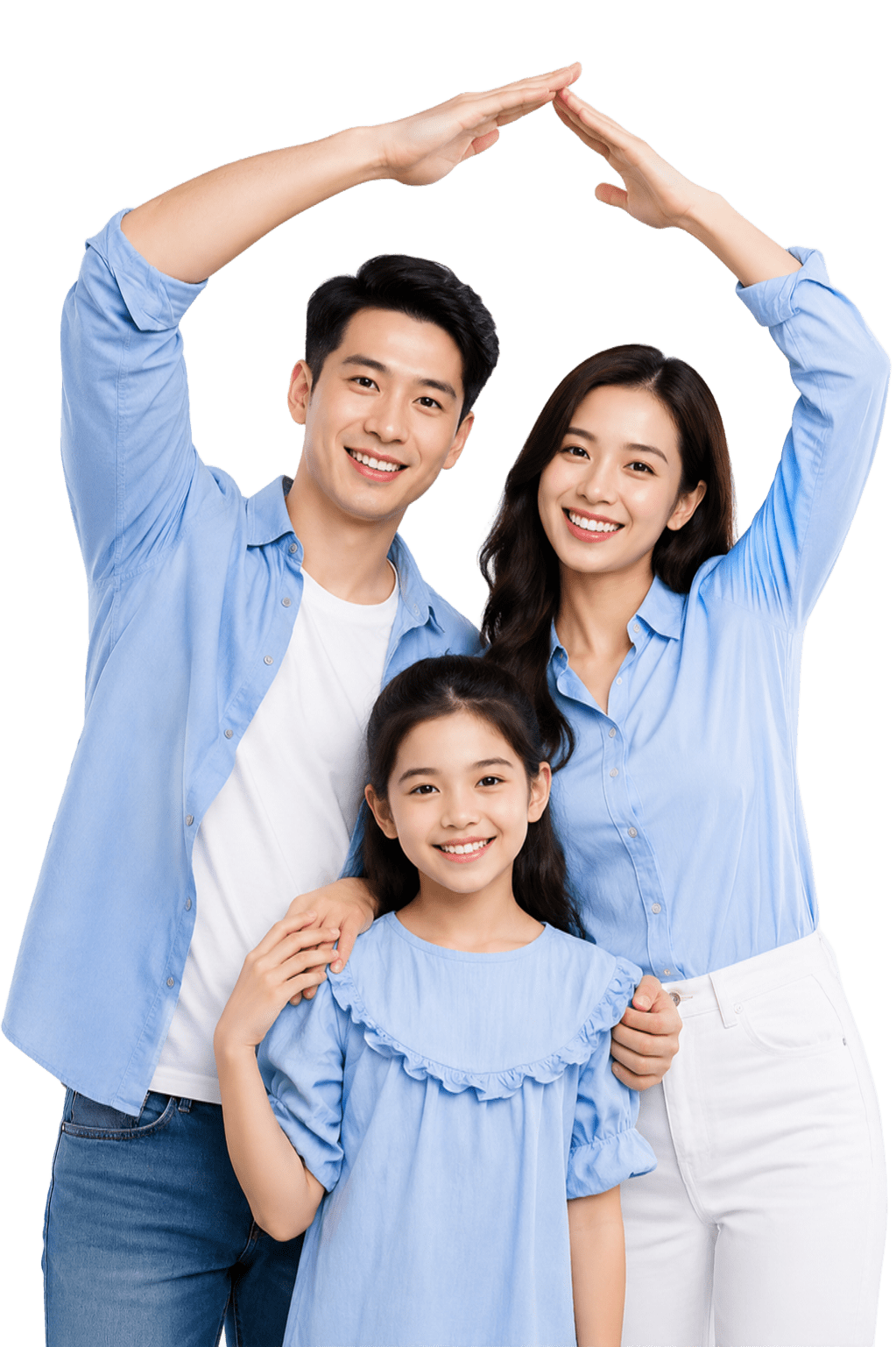 ครอบครัวมีความสุขและได้รับการคุ้มครอง